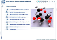 Regulation of glucose level in the blood