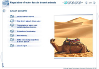 Regulation of water loss in desert animals