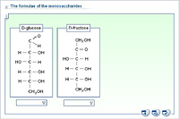 The formulae of the monosaccharides