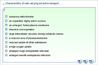 Characteristics of cells carrying out active transport