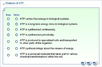 Features of ATP