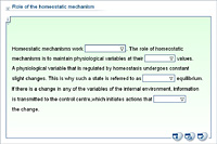 Role of the homeostatic mechanism