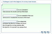 Techniques used in the diagnosis of coronary heart disease