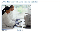 Use of bioreactors in industrial-scale drug production