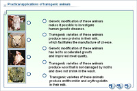 Practical applications of transgenic animals