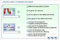 Inherited variation: recombination and mutation