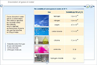 Dissolution of gases in water