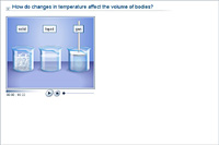 How do changes in temperature affect the volume of bodies?