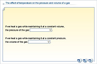 The effect of temperature on the pressure and volume of a gas