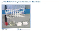 The effect of solvent type on the dissolution of substances