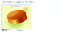 Determination of average atomic mass of boron