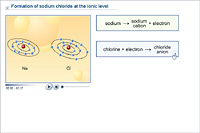 Formation of sodium chloride at the ionic level