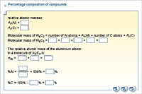 Percentage composition of compounds
