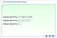 The molecular mass of carbon dioxide