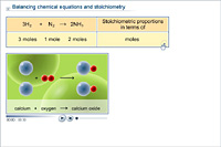 Balancing chemical equations and stoichiometry