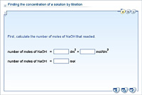 Finding the concentration of a solution by titration