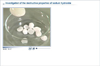 Destructive properties of sodium hydroxide
