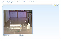 Investigating the reaction of solutions to indicators