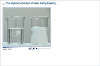 The atypical behaviour of water during freezing