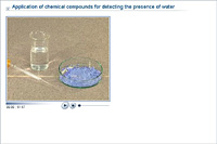 Application of chemical compounds for detecting the presence of water