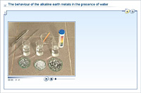 The behaviour of the alkaline earth metals in the presence of water