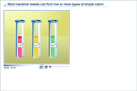 Most transition metals can form two or more types of simple cation
