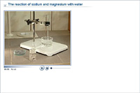 The reaction of sodium and magnesium with water