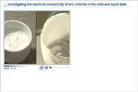 Investigating the electrical conductivity of solid and molten zinc chloride