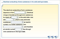 Electrical conductivity of ionic compounds in the solid and liquid states