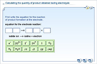 Calculating the quantity of product obtained during electrolysis