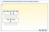 Naming the reaction products of bromine addition to alkenes