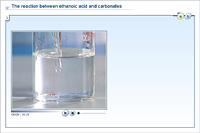 The reaction between ethanoic acid and carbonates