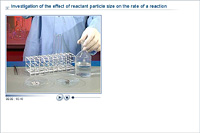 Investigation of the effect of reactant particle size on the rate of a reaction