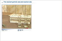 The reactant particle size and reaction rate