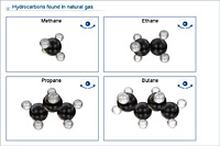 Hydrocarbons found in natural gas