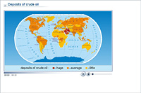 Deposits of crude oil in the world