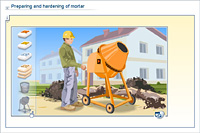 Preparing and hardening of mortar