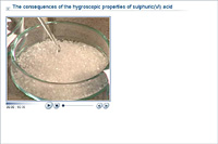 The consequences of the hygroscopic properties of sulphuric(VI) acid