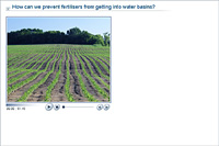 How can we prevent fertilisers from getting into water basins?