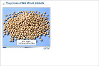 The protein content of food products