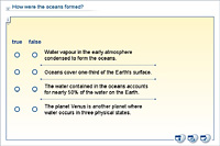 How were the oceans formed?