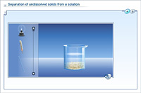 Separation of undissolved solids from a solution