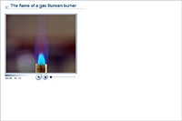 The flame of a gas Bunsen burner