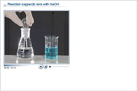 Reaction of copper(II) ions with NaOH