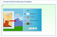 The rate of heat flow and the type of substance