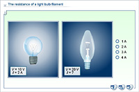 The resistance of a light bulb filament