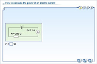 How to calculate the power of an electric current