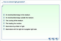 How is coherent light generated?