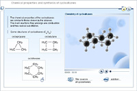 Chemical properties and synthesis of cycloalkanes