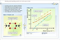 Boiling and melting points of carboxylic acids